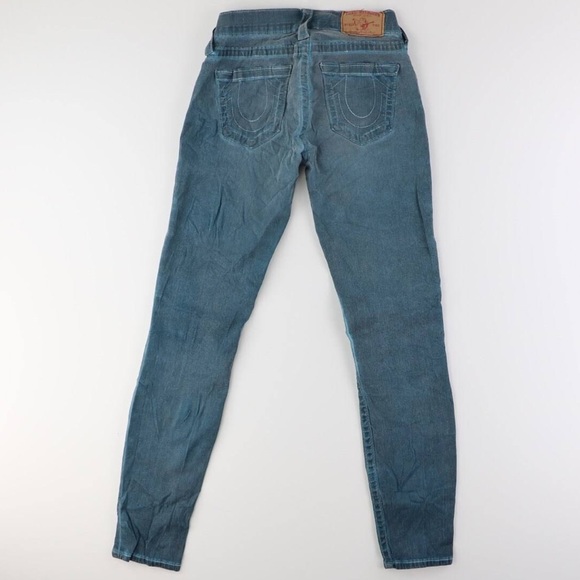 True Religion Jeans Truey Trousers Denim Casey Super Skinny QT Blue Waist 27 - Picture 2 of 8